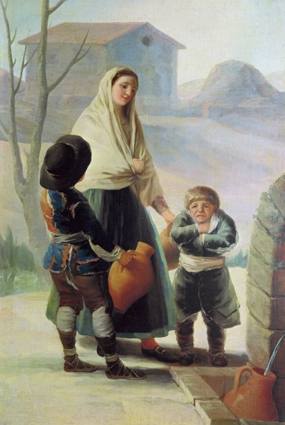 Une Femme et deux Enfants près d